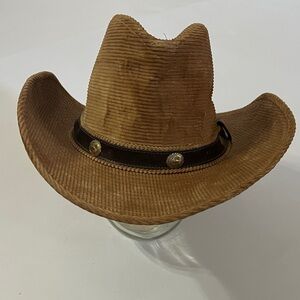 🤠 Vintage Resistol 6 7/8 Self-Conforming Tan corduroy Western Mens Hat